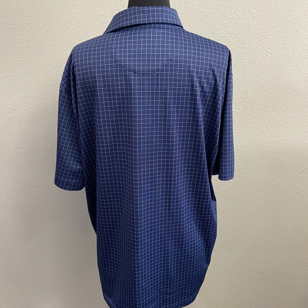 Callaway Mens Large Blue Grid Opti-Dri Golf Polo Shirt Short Sleeve‎ READ - Picture 6 of 7